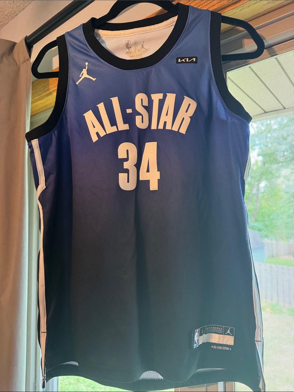 NBA Men’s All-Star Jersey #34 in Blue and White